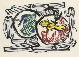Roy Lichtenstein - Two Apples, from: Seven Apple Woodcut Series