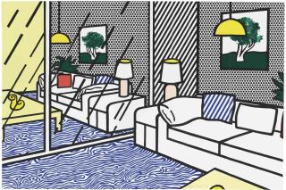 Roy Lichtenstein - Wallpaper with Blue Floor Interior (C. 260)