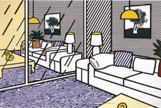 Roy Lichtenstein - Wallpaper With Blue Floor Interior (C. 260)