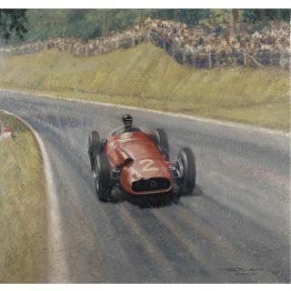 Roy Nockolds - Juan Manuel Fangio Driving A Maserati 250F