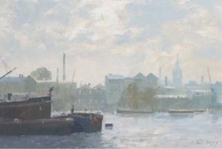 Roy Perry - Dutch eel boats off Billingsgate; and Moorings off Limehouse