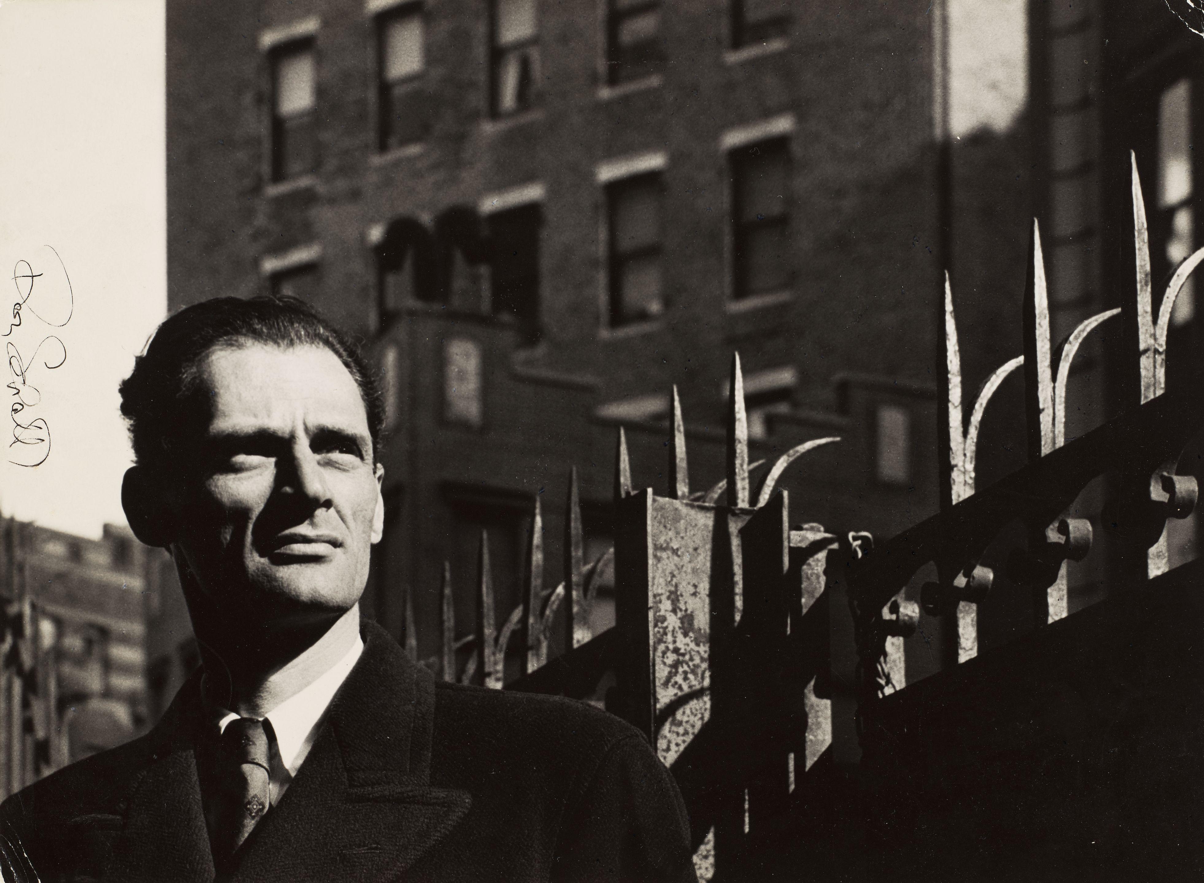 Roy Schatt - Arthur Miller Behind Circle in the Square