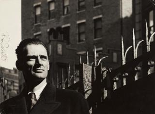 Roy Schatt - Arthur Miller Behind Circle in the Square