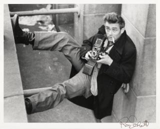 Roy Schatt - James Dean with Rolleiflex Camera, New York