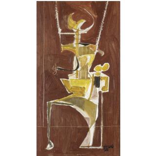 Roy Turner Durrant - Hanging Form, White And Gold