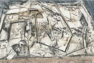 Roy Turner Durrant - Inscape (Looking Up At Carmara House)