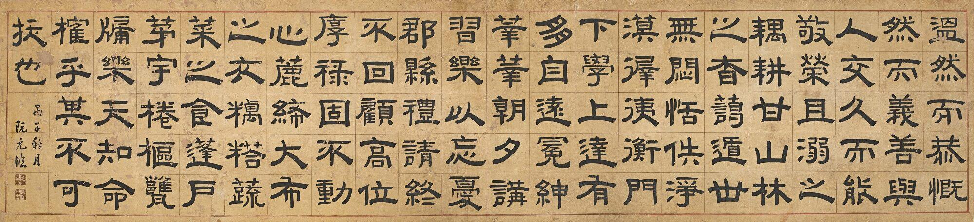 Ruan Yuan - Stele Inscription In Clerical Script