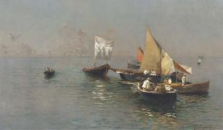 Rubens Santoro - Fishing Boats in the Gulf of Naples