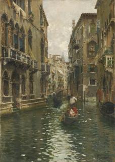 Rubens Santoro - Italian a Family Outing On A Venetian Canal
