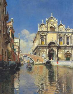 Rubens Santoro - Scuola Grande di San Marco and the Ponte Cavallo on the Rio dei Mendicanti, Venice