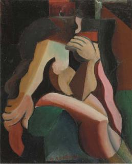 Rudolf Ausleger - Seated nude