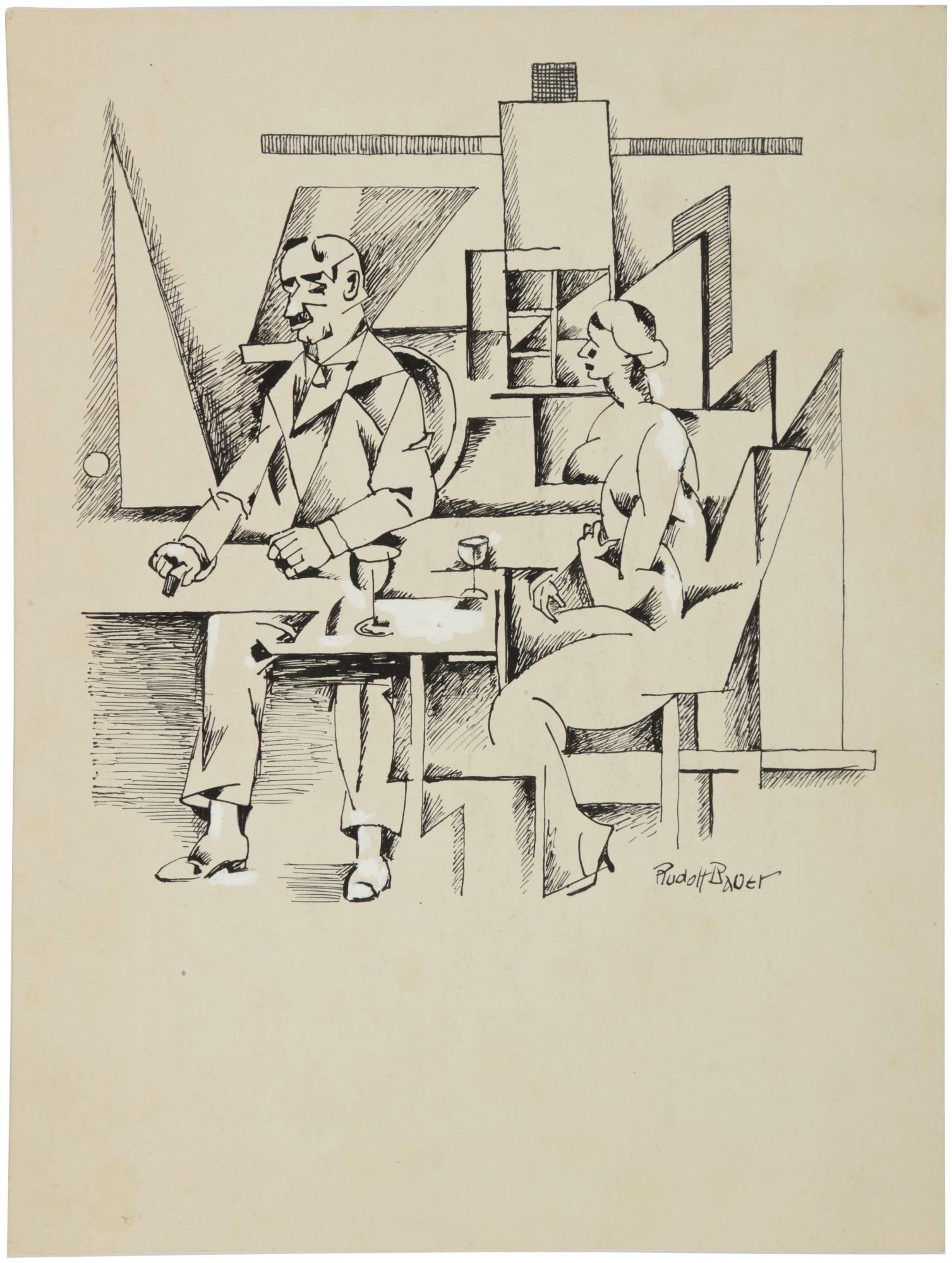 Rudolf Bauer - Kubistisches Paar (Cubist Couple)