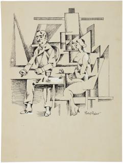 Rudolf Bauer - Kubistisches Paar (Cubist Couple)