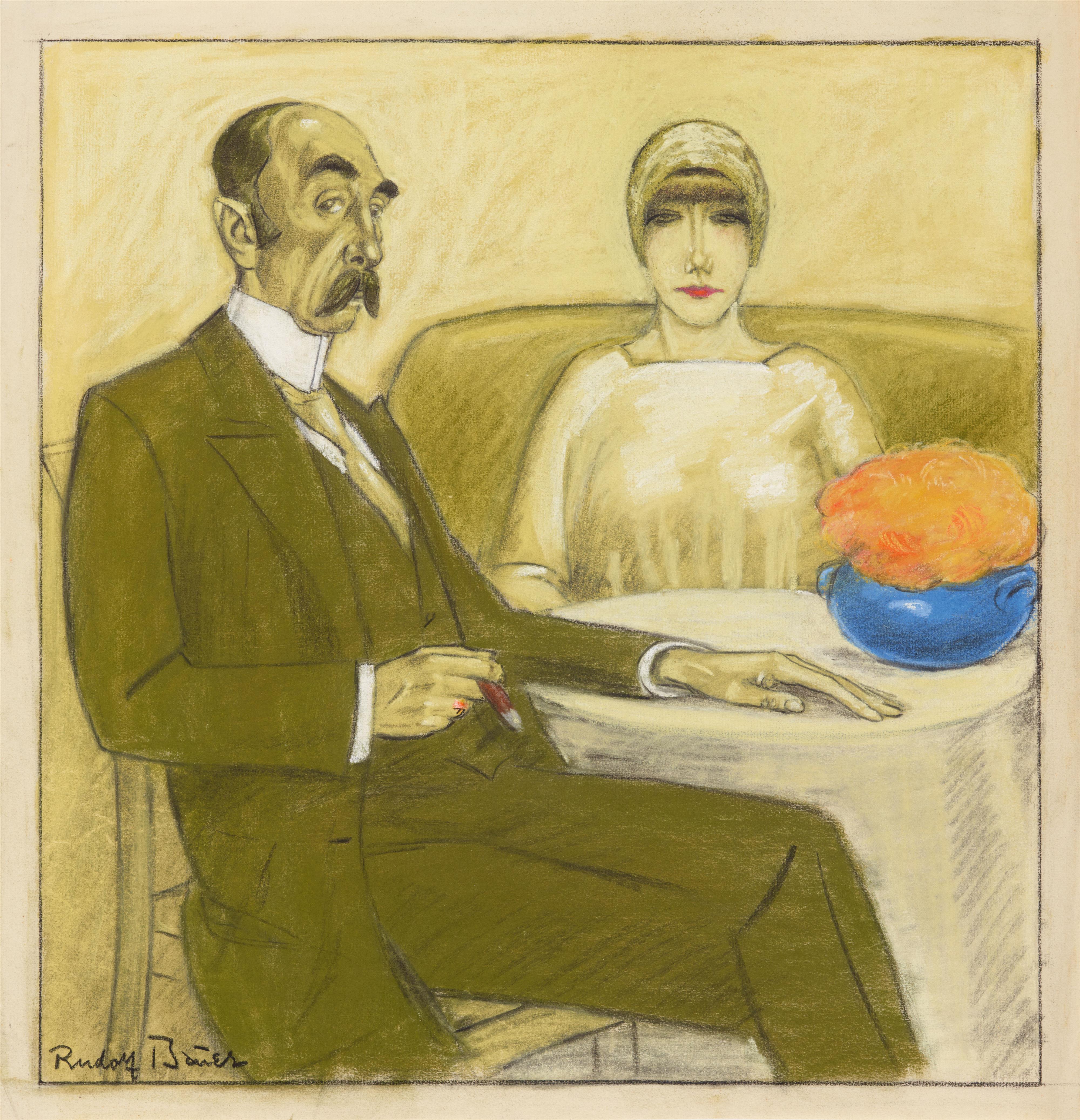Rudolf Bauer - Paar am Tisch