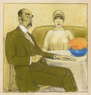 Rudolf Bauer - Paar am Tisch