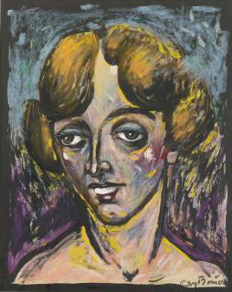 Rudolf Bauer - Untitled (Expressionist Female Bust)