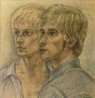 Rudolf Bonnet - A portrait of two dancers