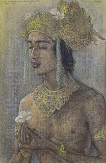 Rudolf Bonnet - BALINESE ACTOR AS ARJUNA BERTAPA