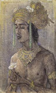 Rudolf Bonnet - Balinese actor as Arjuna Bertapa