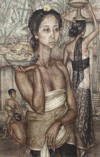 Rudolf Bonnet - De Balische Offrande (Balinese offerings)