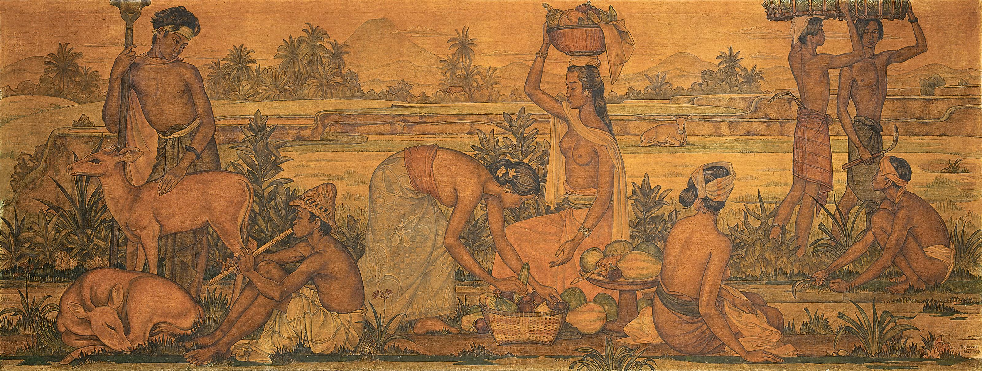 Rudolf Bonnet - Market Scene