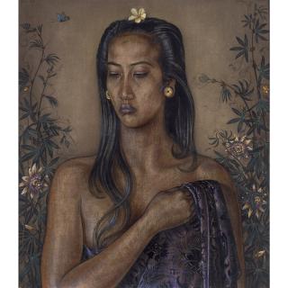 Rudolf Bonnet - Portrait Of A Balinese Maiden