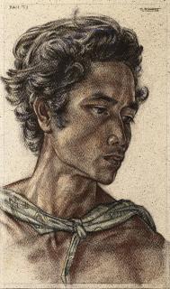 Rudolf Bonnet - Portrait of a Balinese Man