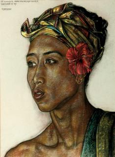 Rudolf Bonnet - Portrait of Anak Agung Gde Tjukit