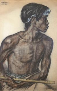 Rudolf Bonnet - Seated boy with a flute