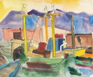 Rudolf Bredow - Boote vor Capri