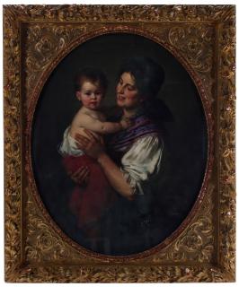 Rudolf Epp - Mutter und kind (Mother and Child) 35 1/4 x 27 3/4in (89.5 x 70.5cm)