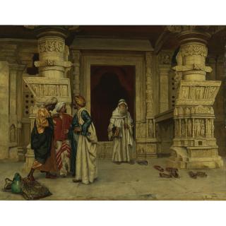 Rudolf Ernst - Austrian Outside The Mosque