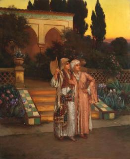 Rudolf Ernst - Evening In The Garden