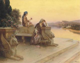 Rudolf Ernst - Jeunes femmes sur la terrasse