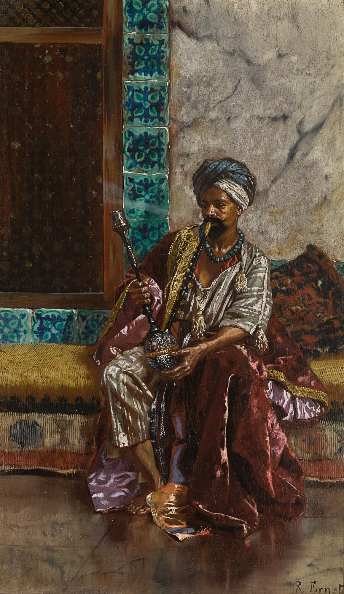 Rudolf Ernst - The Nargilah Smoker