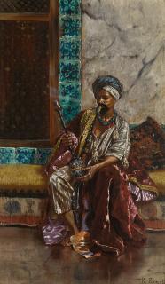 Rudolf Ernst - The Nargilah Smoker