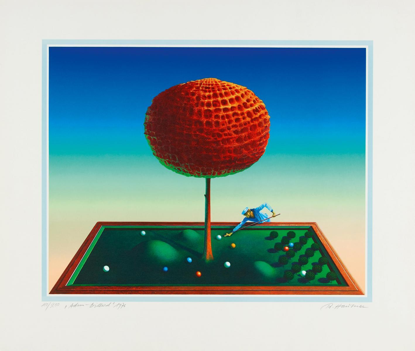Rudolf Hausner - Adam - Billard
