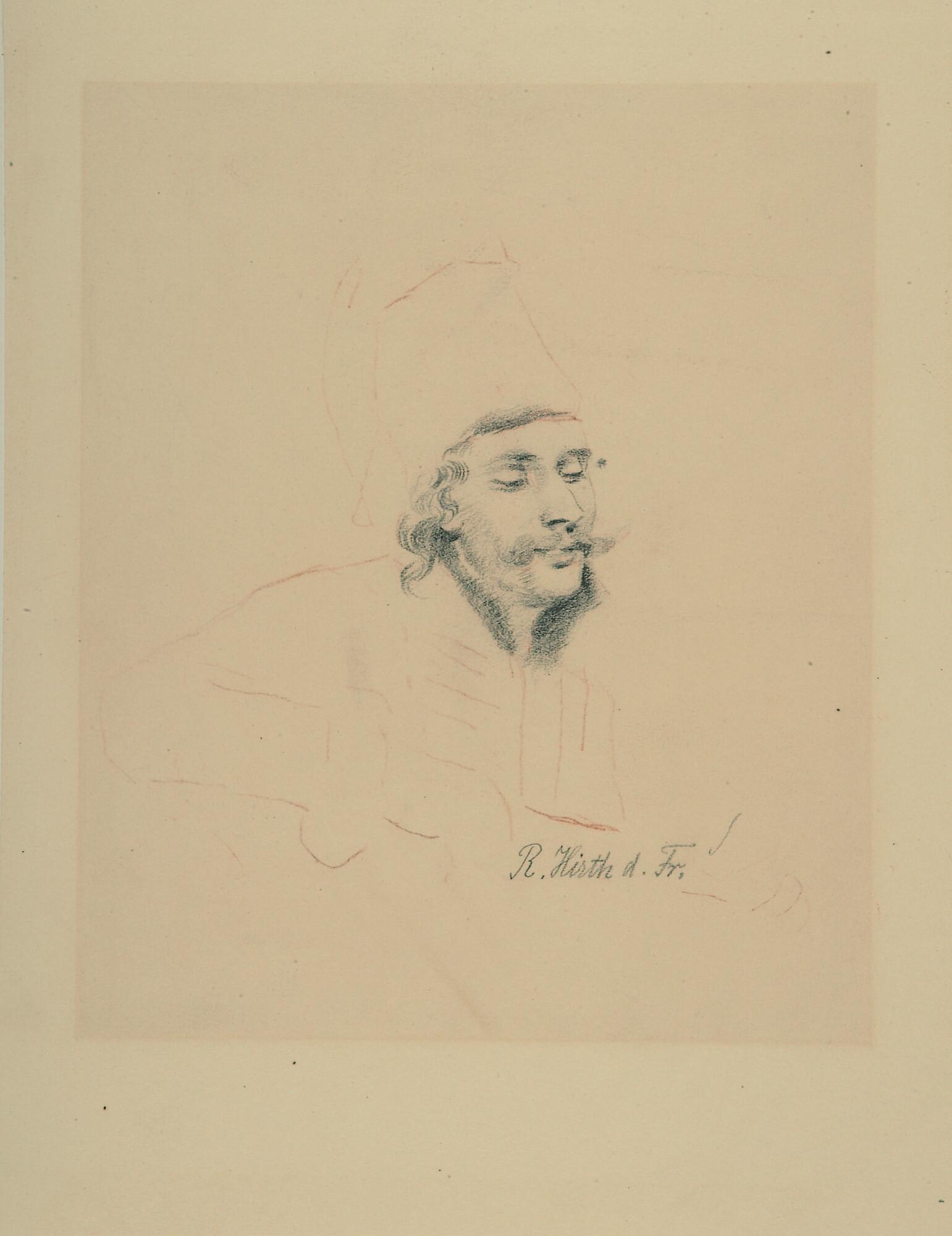 Rudolf Hirth Du Frênes - Brustbild eines Husaren.