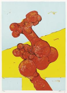 Rudolf Hoflehner - 2 Bll.: Figurale Komposition. Rote Figur