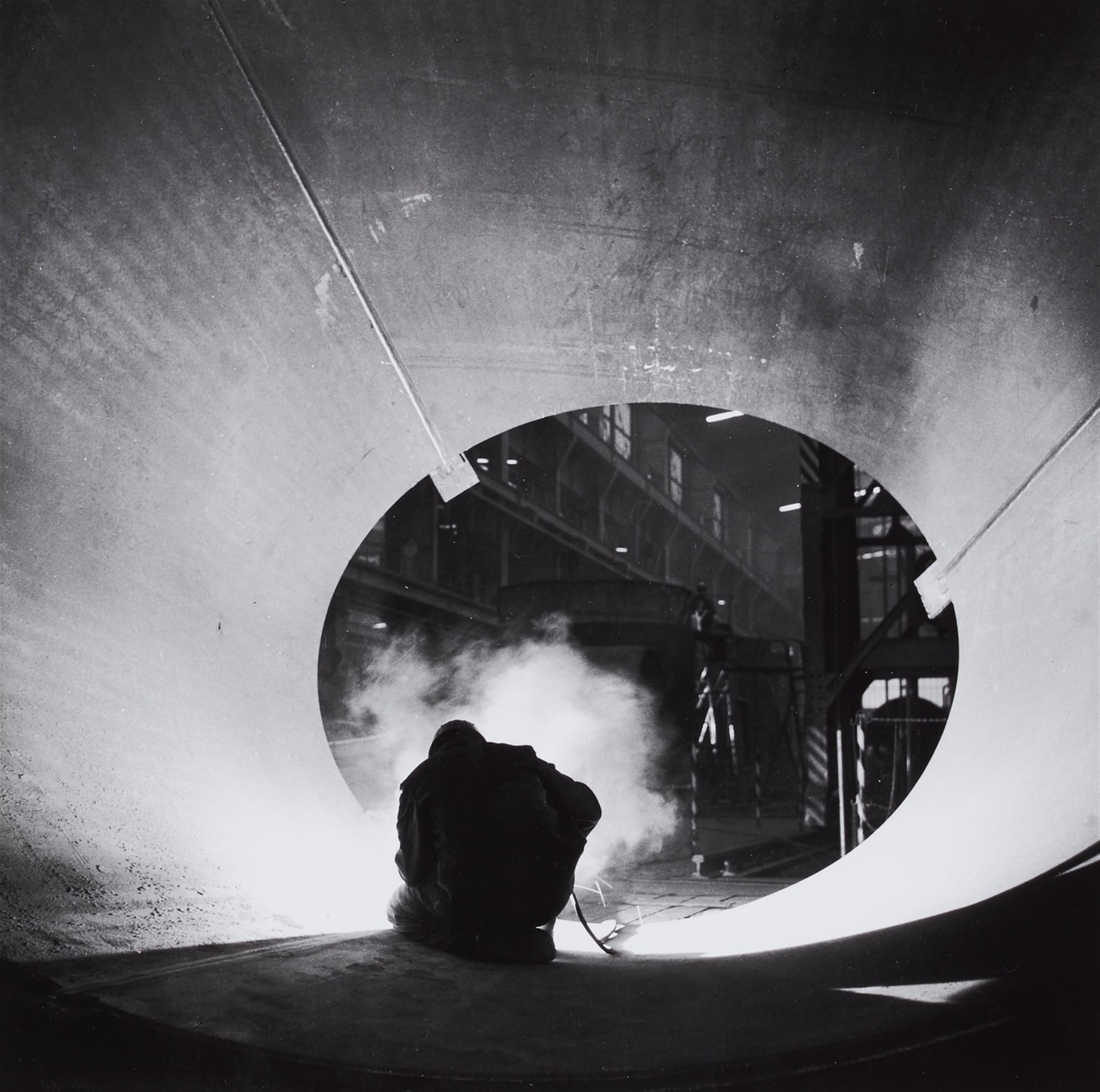 Rudolf Holtappel - Kesselbau, Firma Babcock AG, Oberhausen. Kanalinspektion, Oberhausen