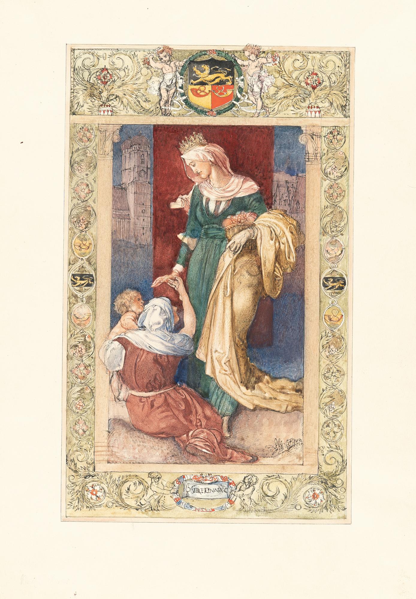 Rudolf Jettmar - Die heilige Elisabeth und eine Bettlerin