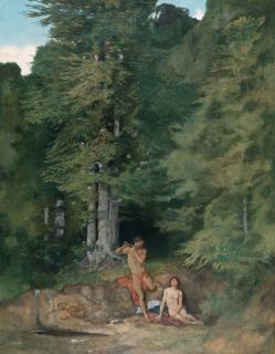 Rudolf Jettmar - Flötenbläser an einer Waldquelle