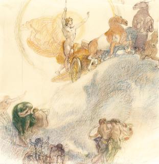Rudolf Jettmar - Helios auf dem Sonnenwagen (Glorie des Apoll)