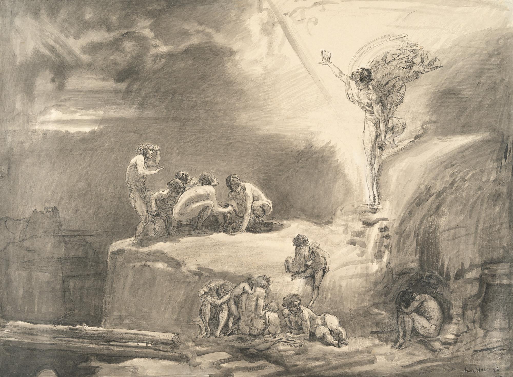 Rudolf Jettmar - Prometheus bringt den Menschen das Feuer