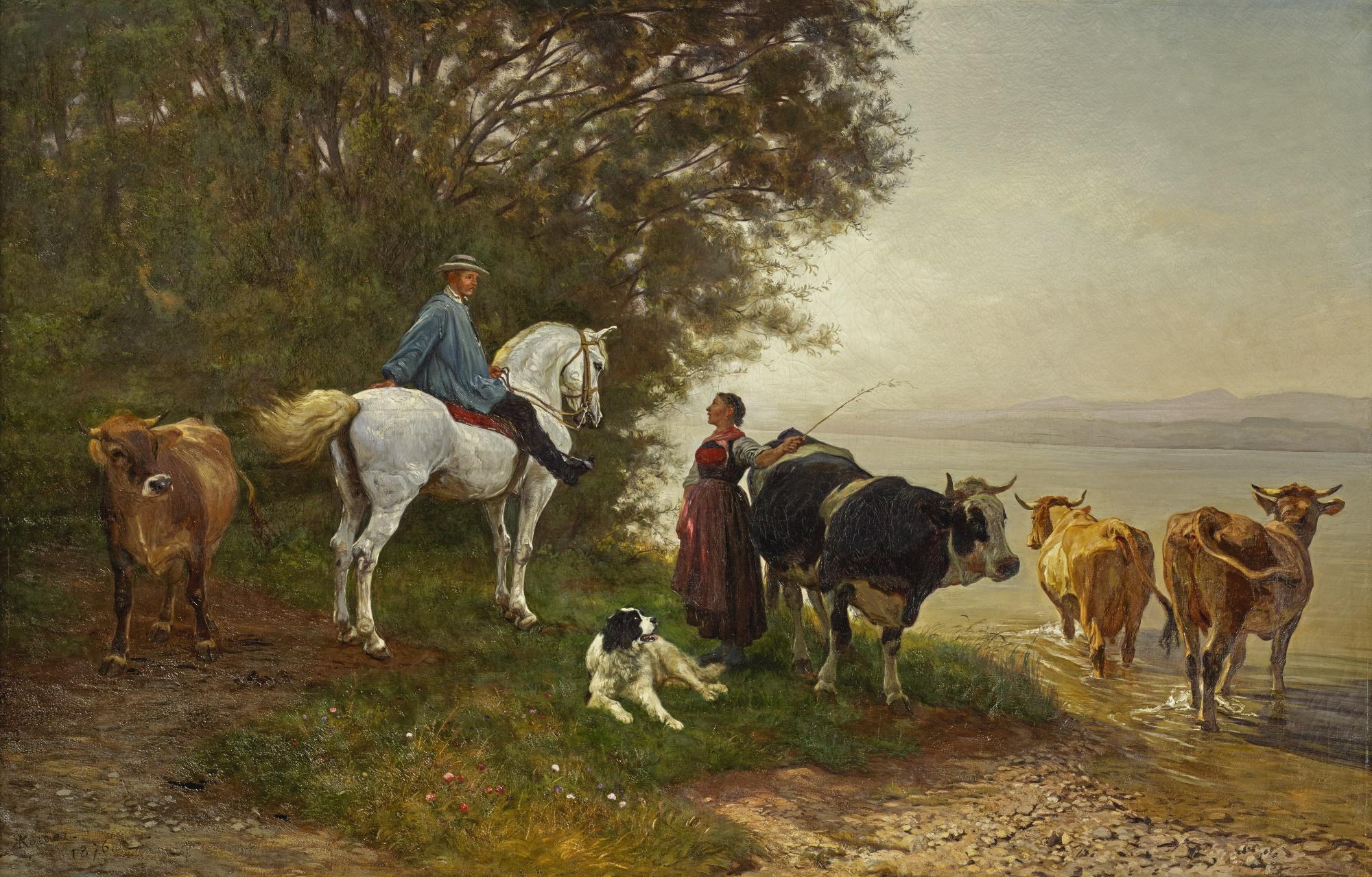 Rudolf Koller - Die Unterredung, 1876