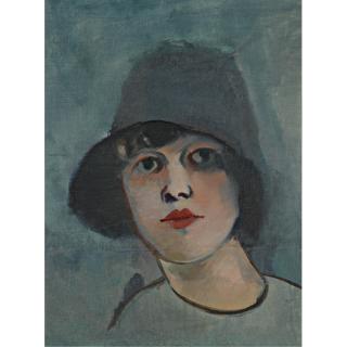 Rudolf Kremlicka - Czech portrait Of A Lady In A Hat (Portrét Dámy V Klobouku)
