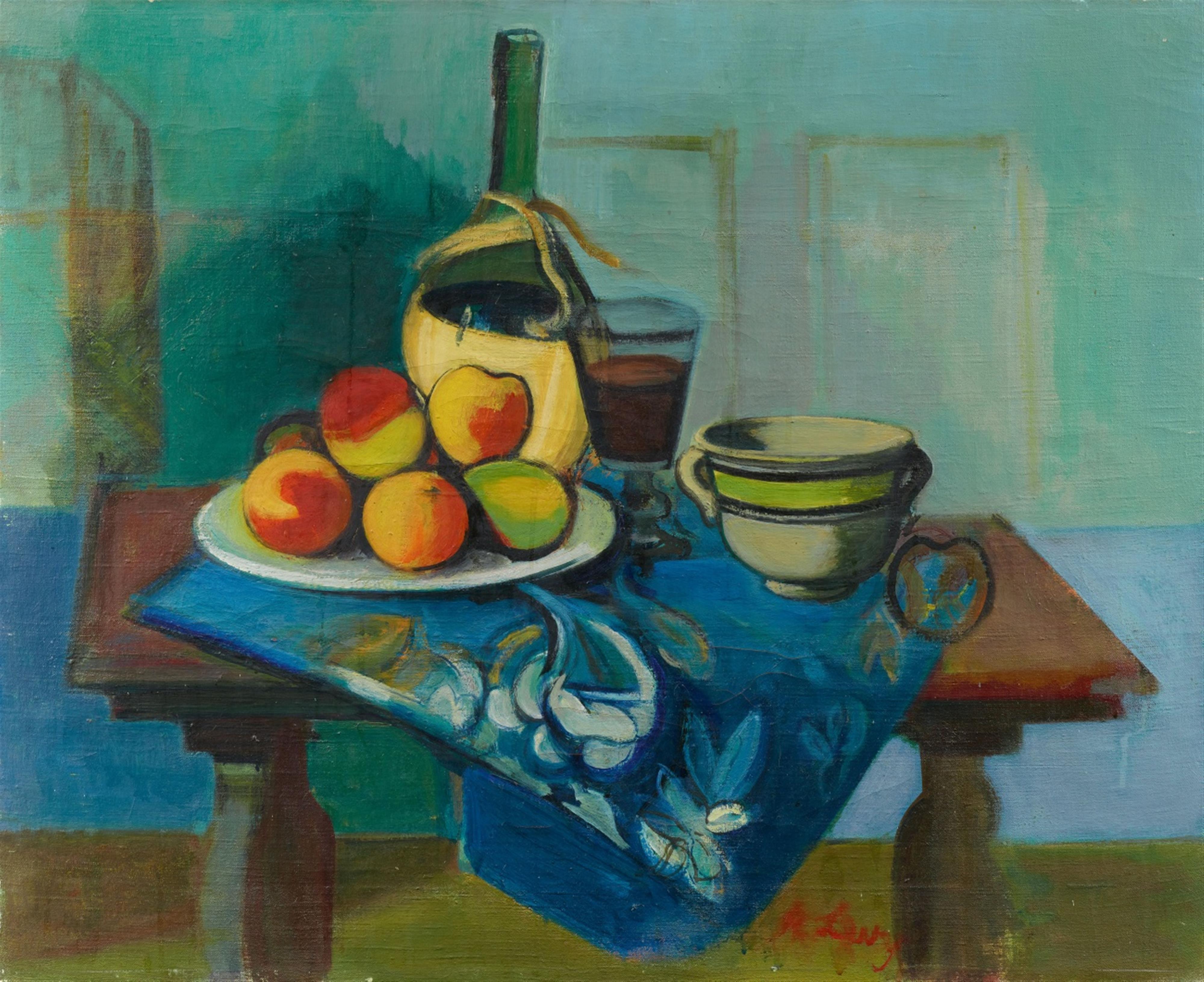 Rudolf Levy - Natura morta con fiasco