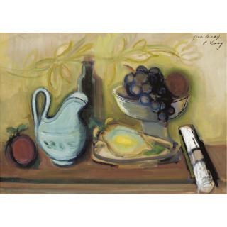 Rudolf Levy - Nature Morte Au Pichet Bleu