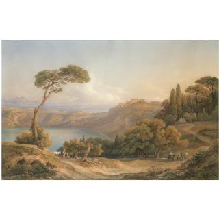 Rudolf Müller - Castel Gandolfo Am Nemisee (Castel Gandolfo On Lake Nemi)
