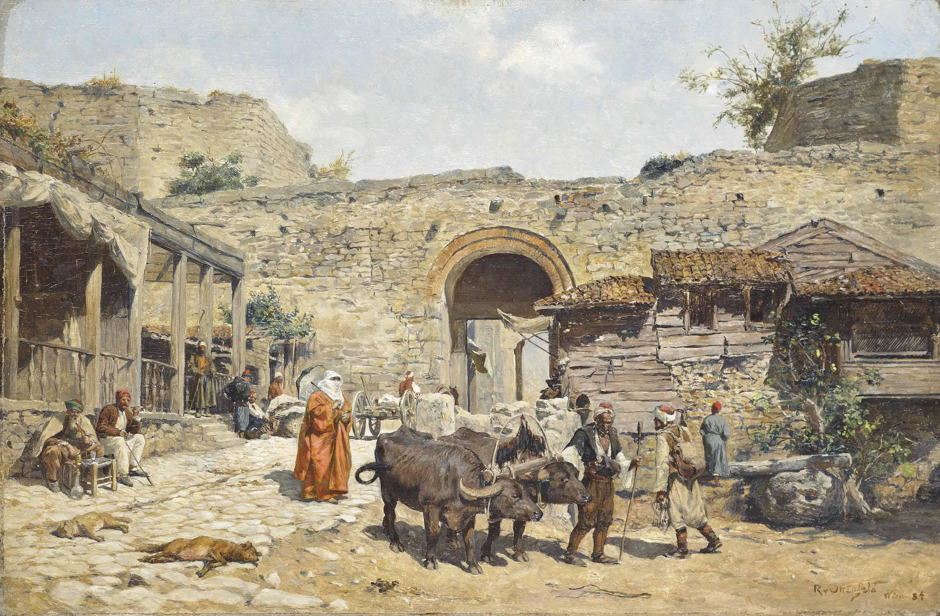 Rudolf Otto Ritter von Ottenfeld - Ottomans At The City Wall